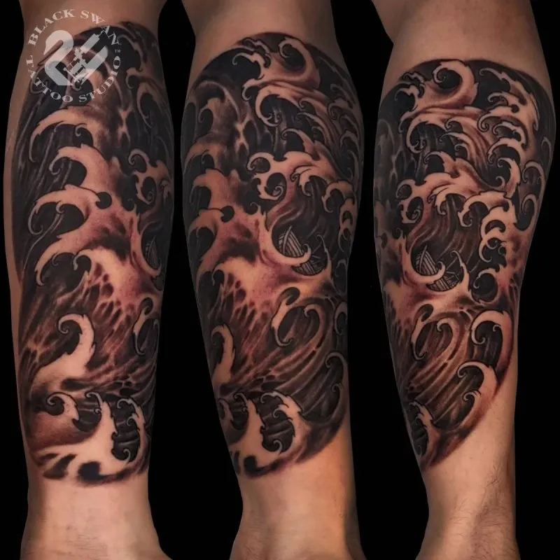 성남타투 / 모든장르가능 / 파도타투