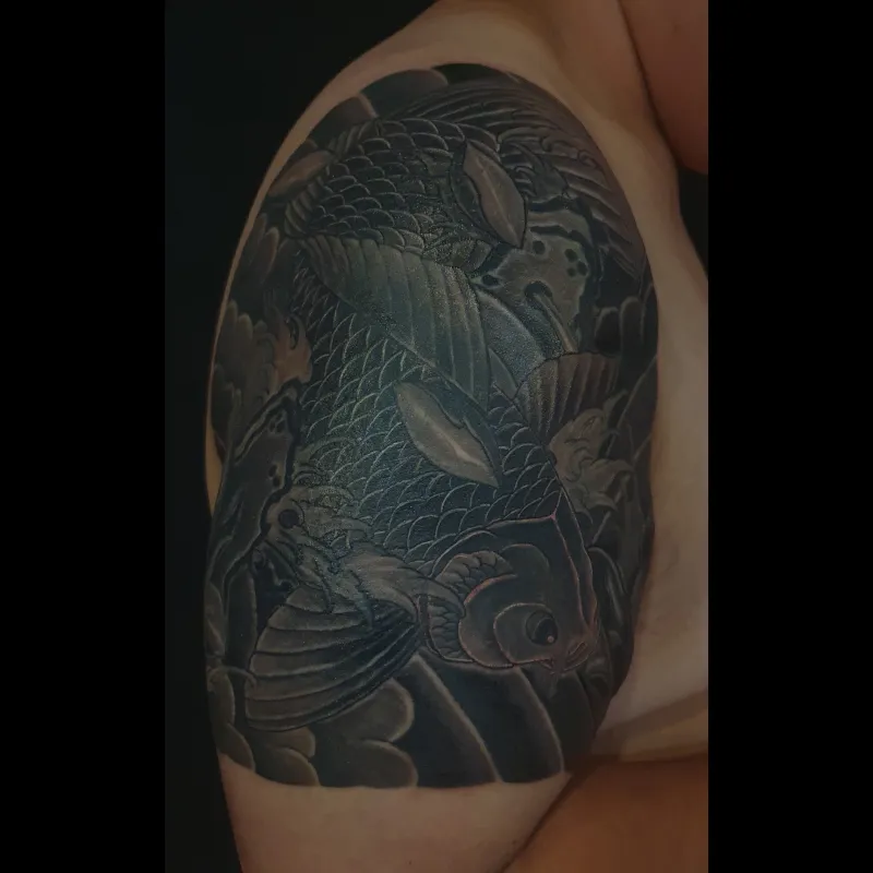 커버업타투 잉어타투 목포타투