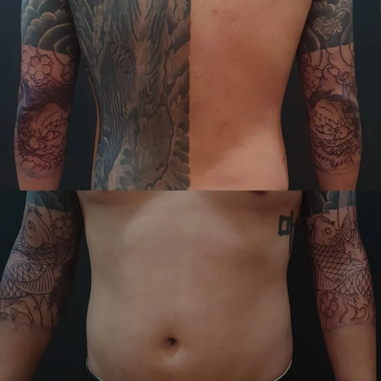 연장타투 라인작업입니다. 목포타투 TS타투