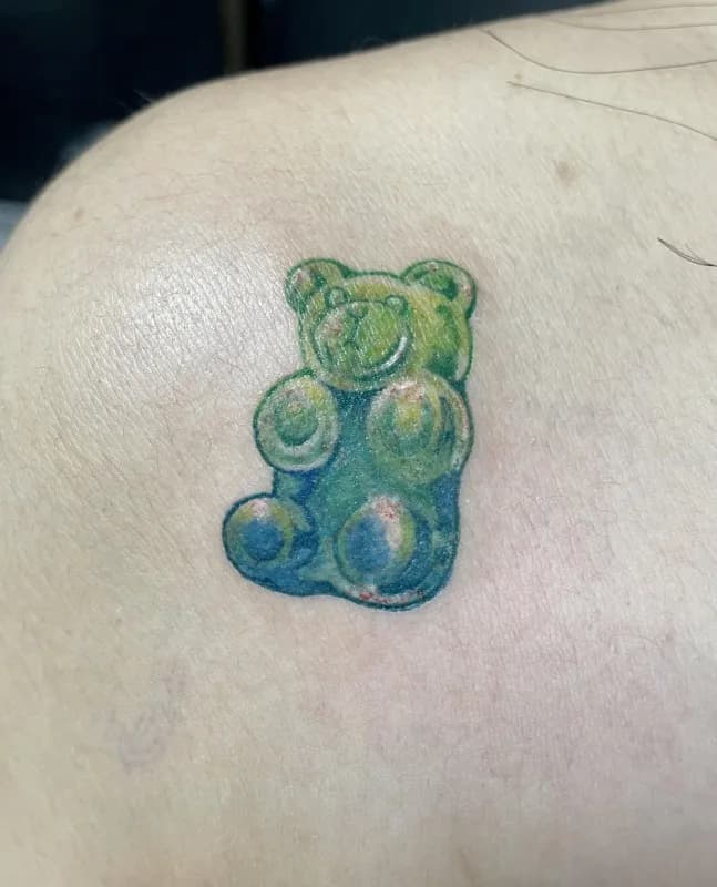 하리보 구미 베어 젤리곰 미니타투 작업 - 1