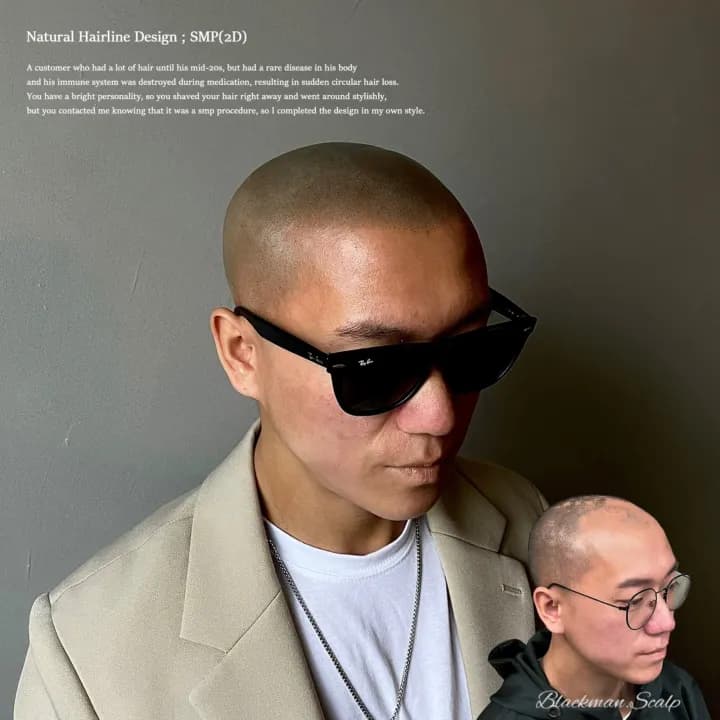 원형탈모 두피문신