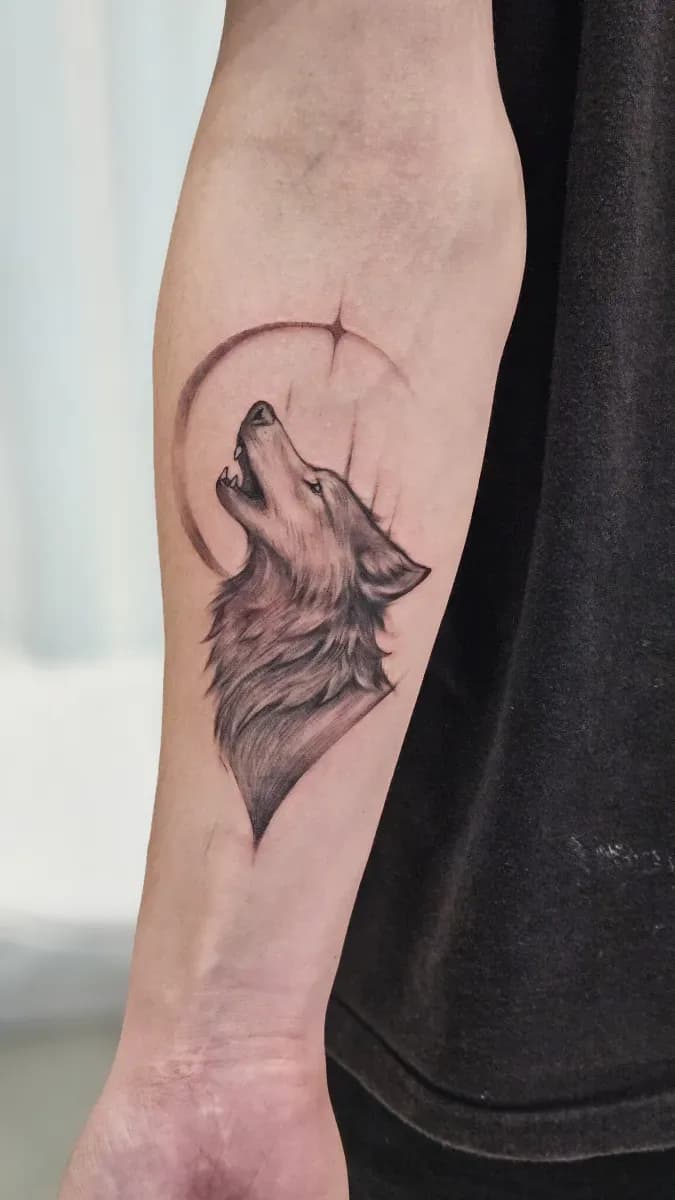 울부짖는 늑대 타투 - 1