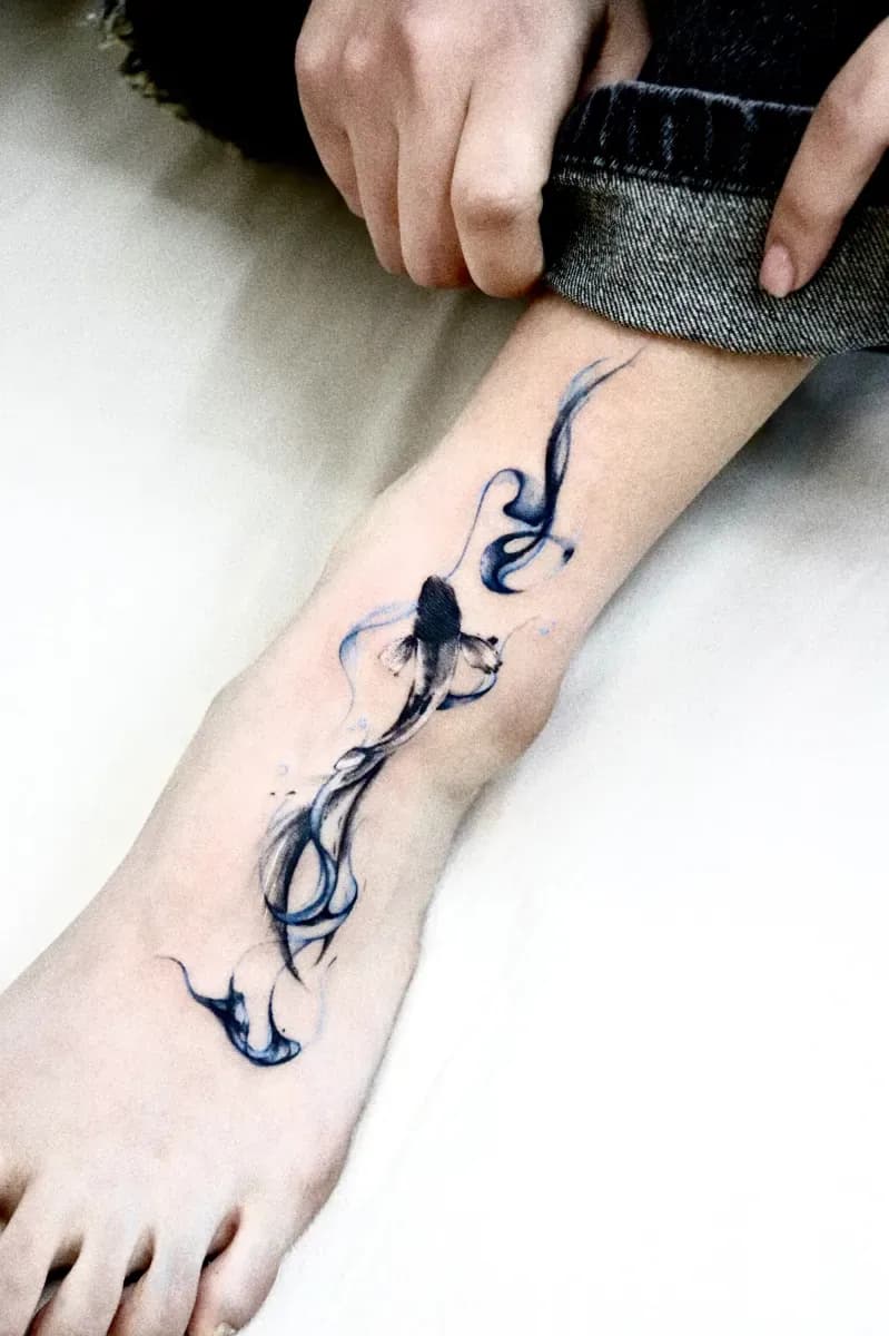 물고기 동양화 타투 oriental tattoo