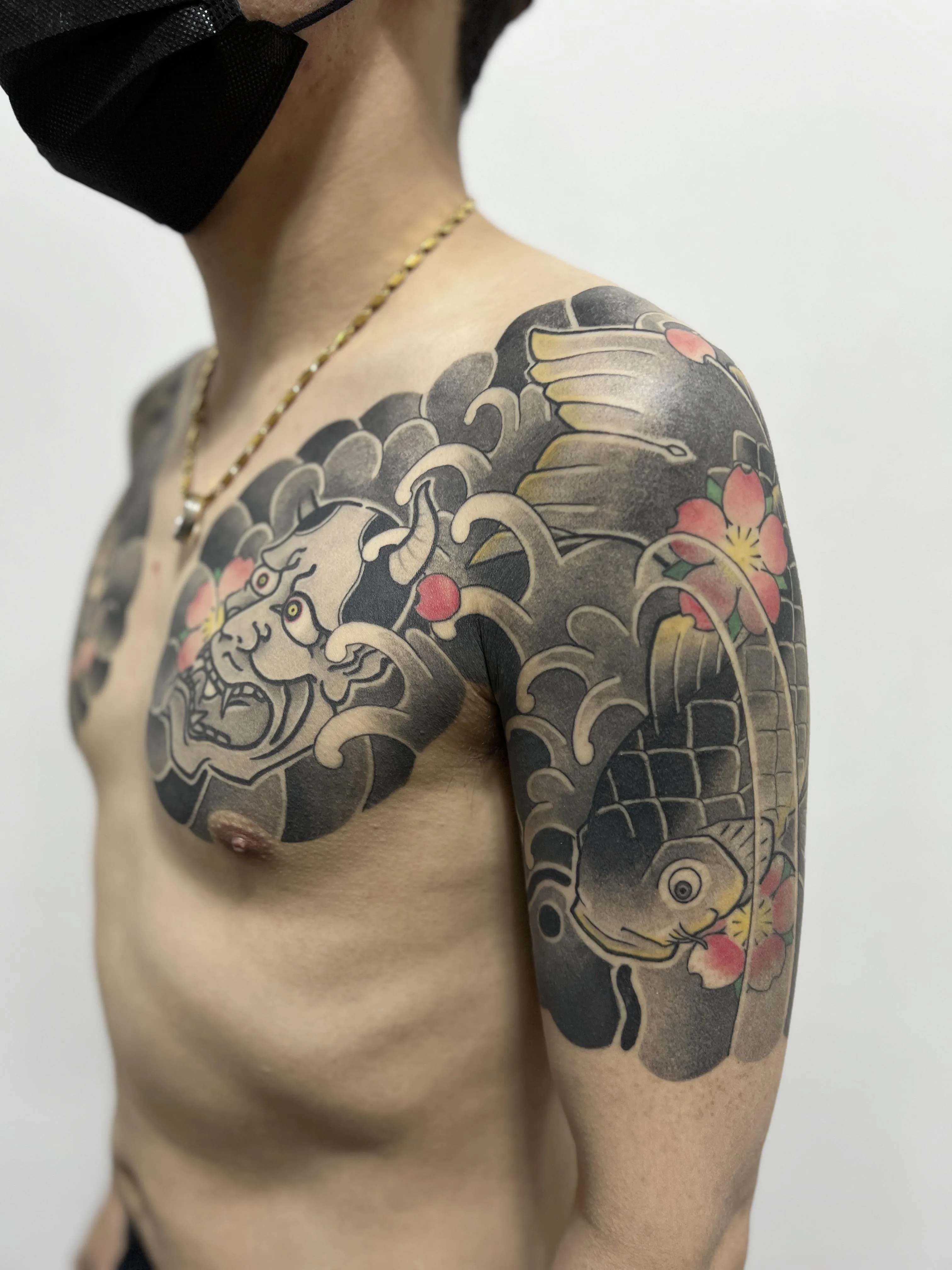 양쪽 가슴 반팔 이레즈미 - 1