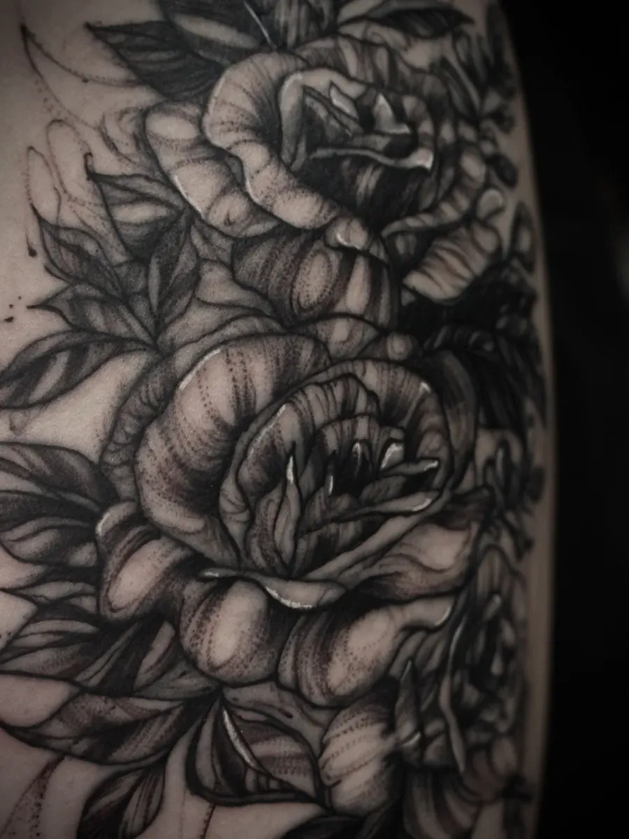 장미꽃 타투 커버업