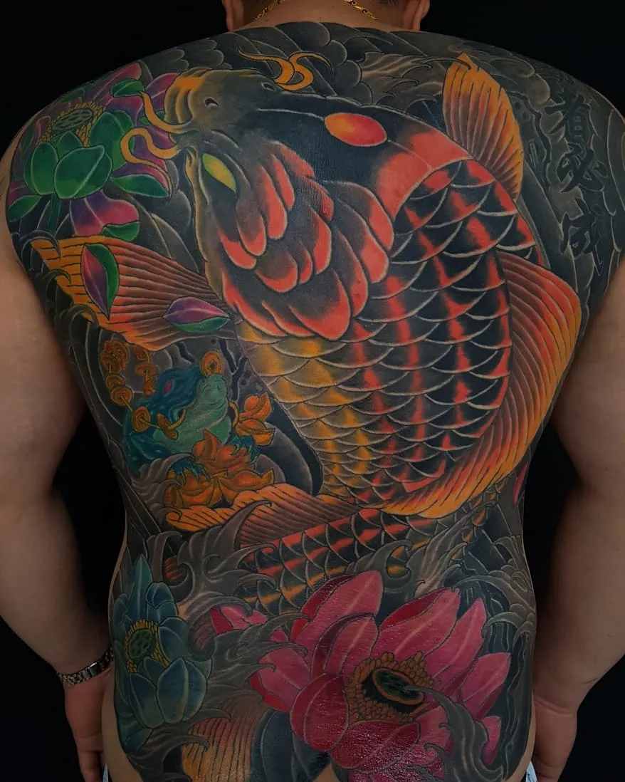 목포타투 TS타투 잉어타투 등판타투