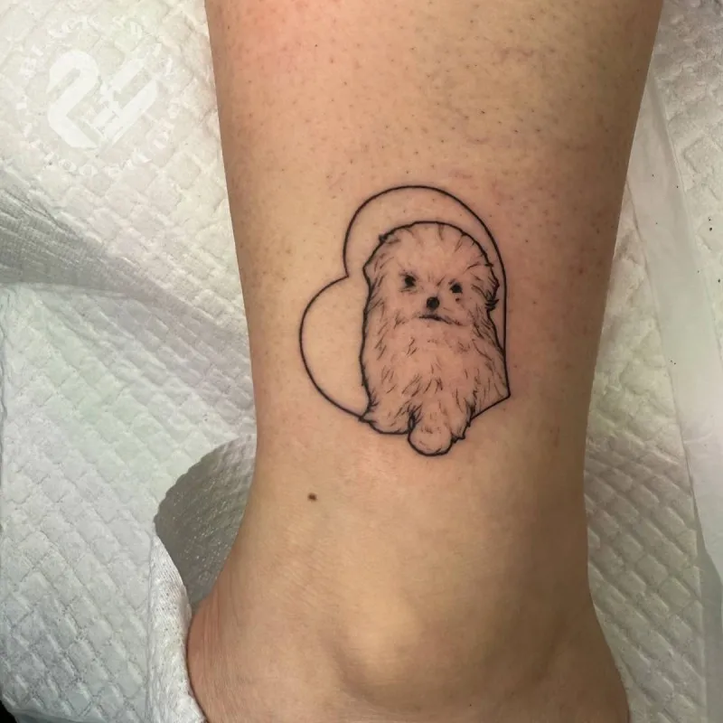 성남타투 / 모든장르가능 / 라인워크타투 / 강아지라인워크