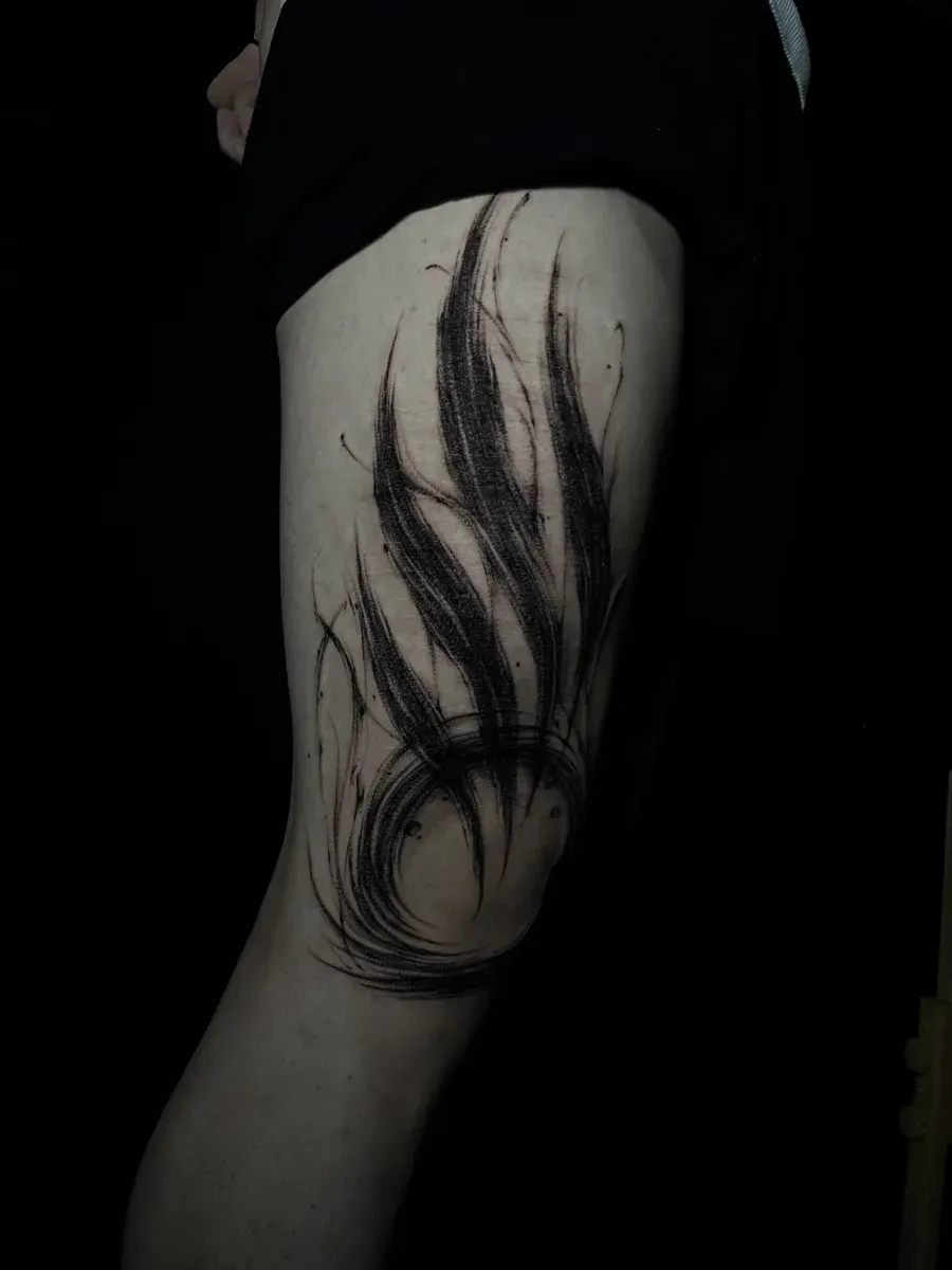 추상 프리핸드 (흉터 커버업) - 1