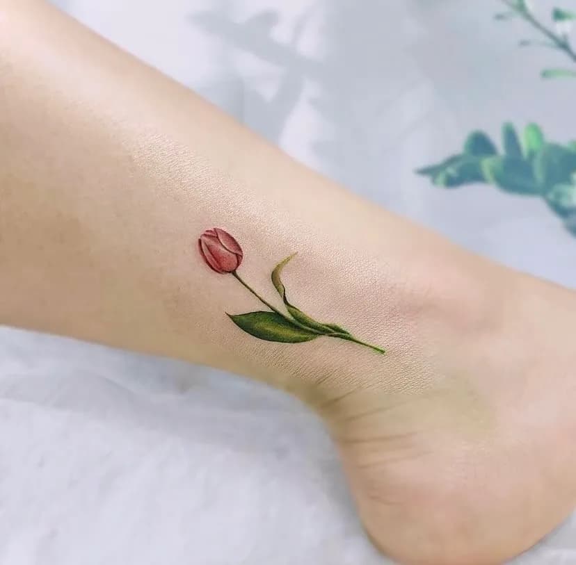 부산타투 서면타투 미니타투 감성타투 튤립타투 꽃타투 - 1