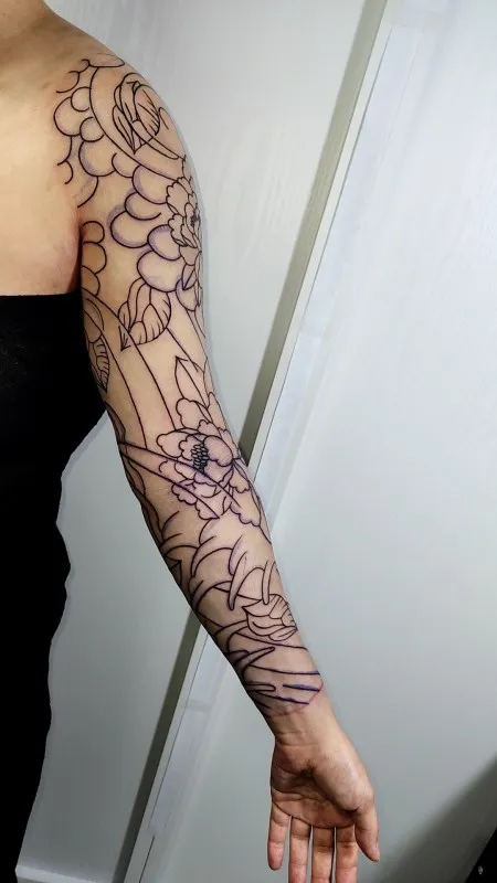 대구긴팔타투, 대구여자이레즈미, 긴팔이레즈미, 긴팔타투, 대구이레즈미잘하는곳, 대구타투잘하는곳, 대구타투, 대구커버업잘하는곳, 여자긴팔타투 - 1