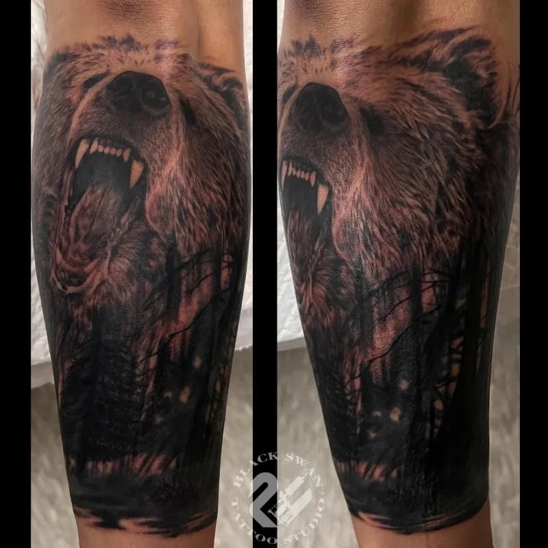 성남타투 / 모든장르가능 / 커버업타투 곰타투 커버업