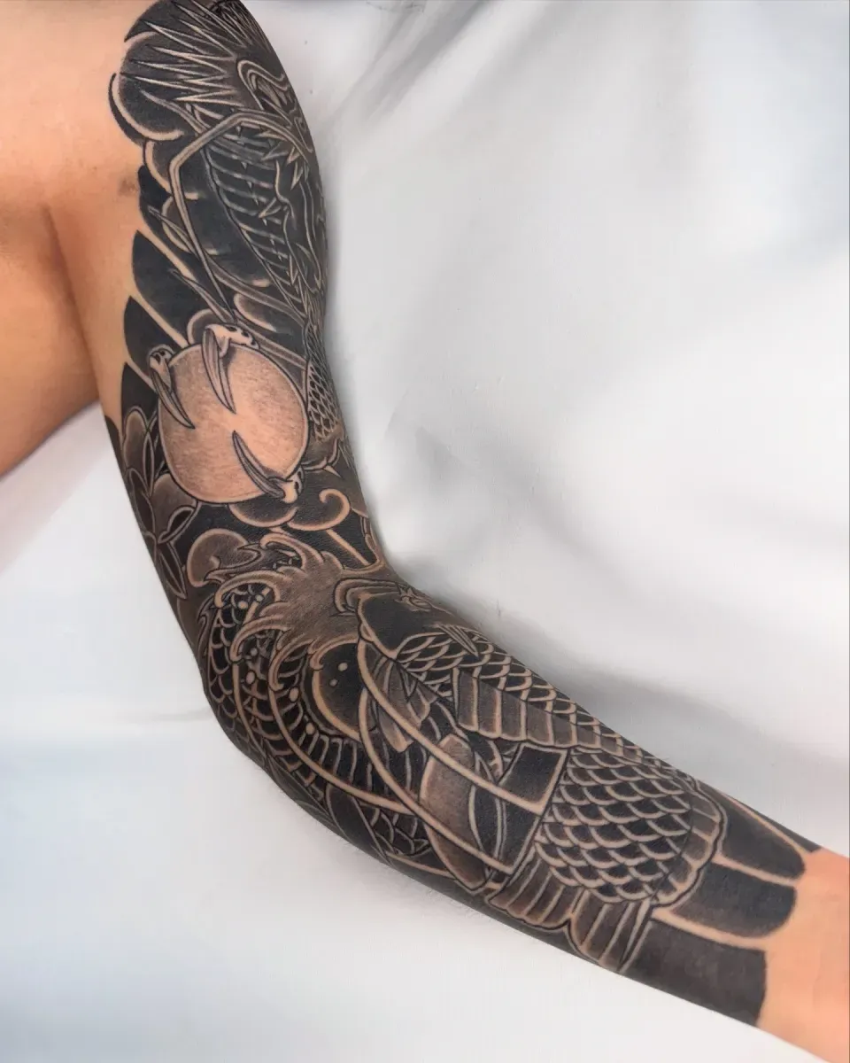 이레즈미 긴팔타투 블랙엔그레이 타투발색 부천타투 인천타투 시흥타투 제로타투 - 1