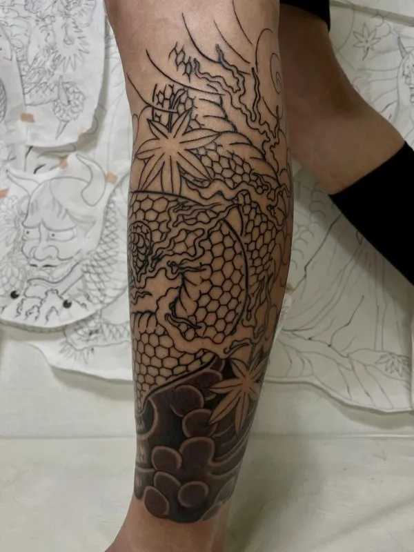 뱀 종아리 라인 작업 - 1