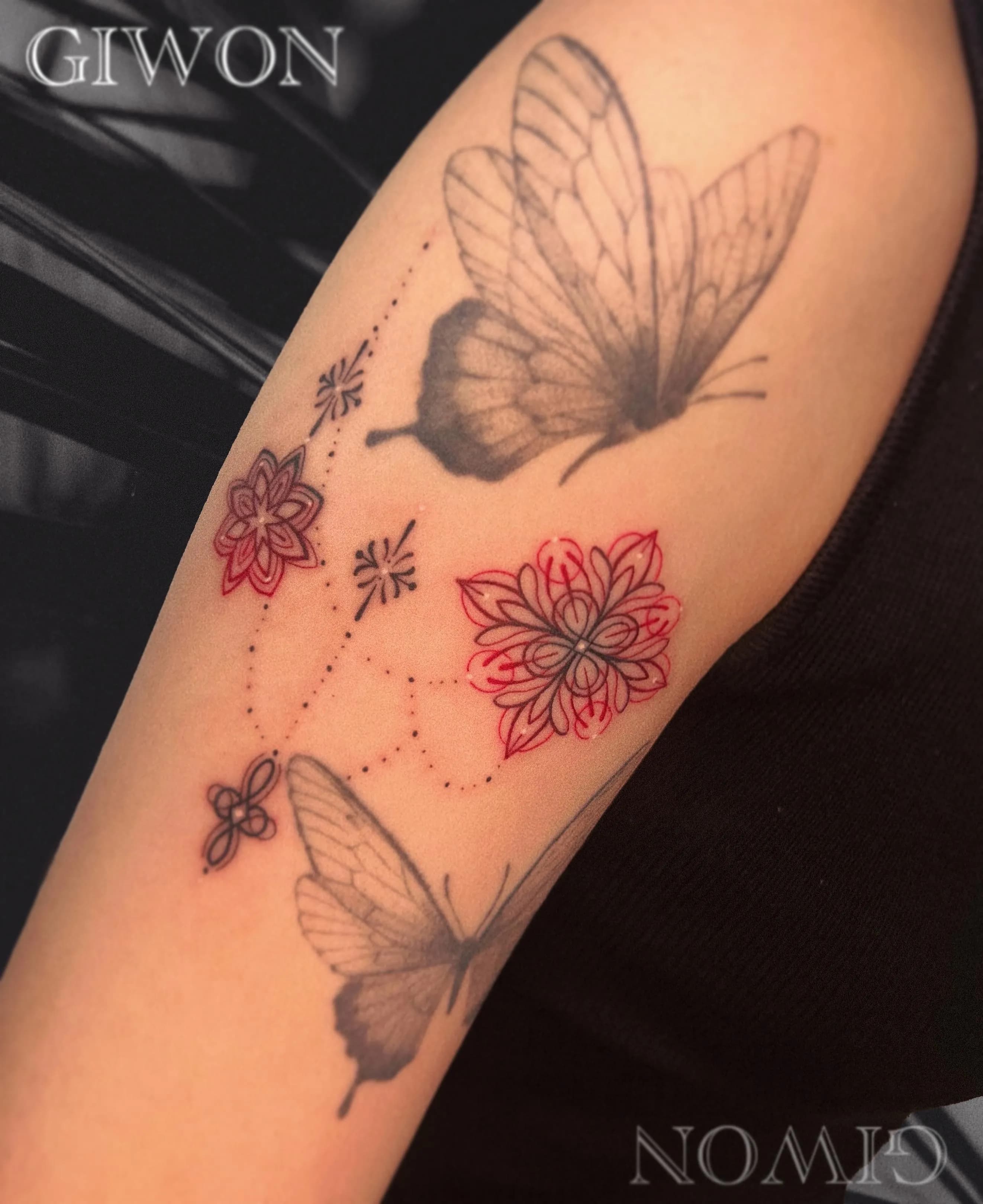 나비 오너먼트 울산 타투