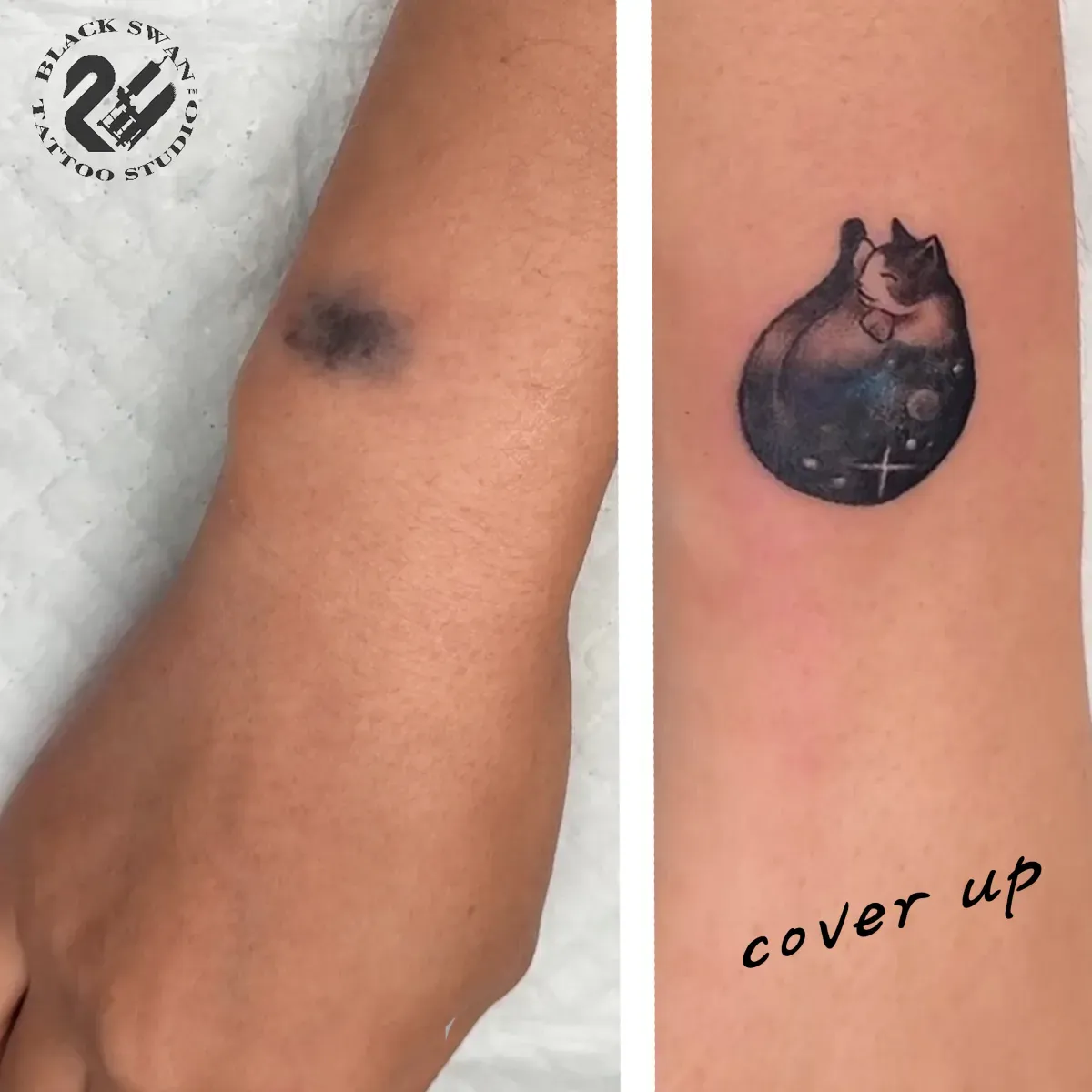 성남타투 고양이타투 반려묘타투 커버업타투