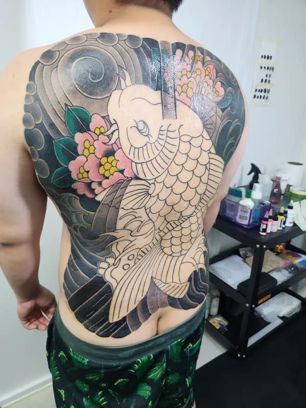 대구이레즈미, 대구등판타투, 대구타투, 대구커버업타투, 등판잉어타투 - 1