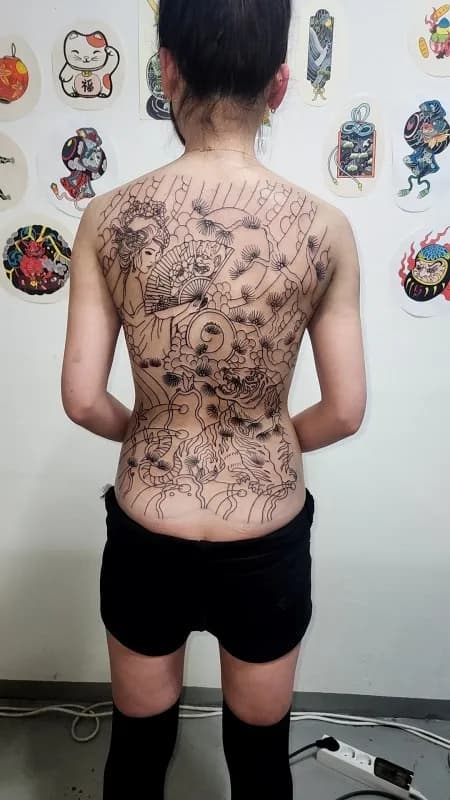 대구등판타투, 대구미인도타투, 대구여자등판타투, 대구이레즈미 잘하는곳, 대구이레즈미, 대구타투잘하는곳, 대구남구타투, 대구타투, 호랑이타투 - 1