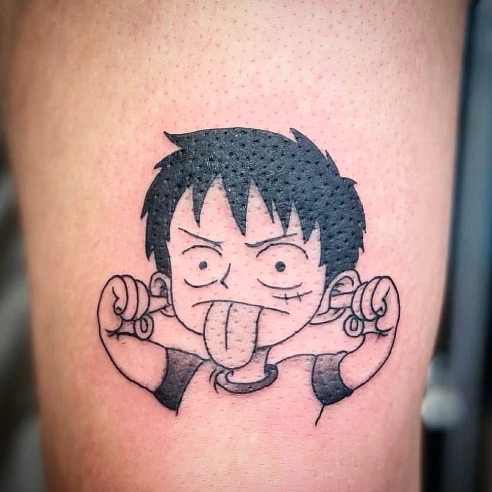 원피스 루피 타투