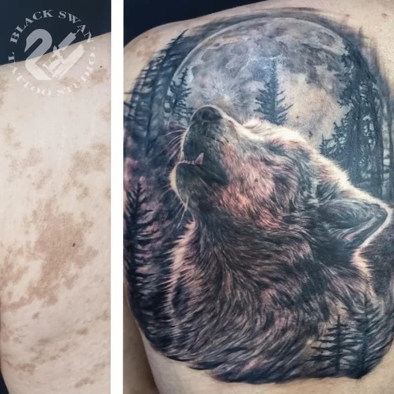 성남타투 / 늑대타투 / 커버업타투 / 몽고반점커버업타투