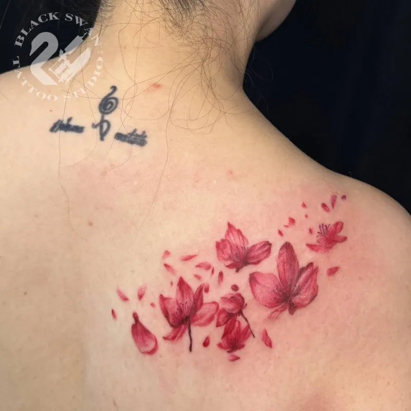 성남타투 / 모든장르가능 / 벚꽃타투 / 사쿠라타투 / 꽃타투