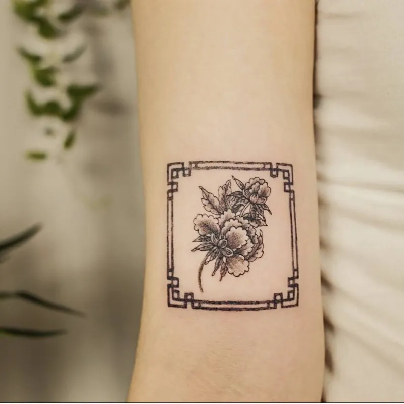동양미 작약 프레임 nimm_tattoo - 1