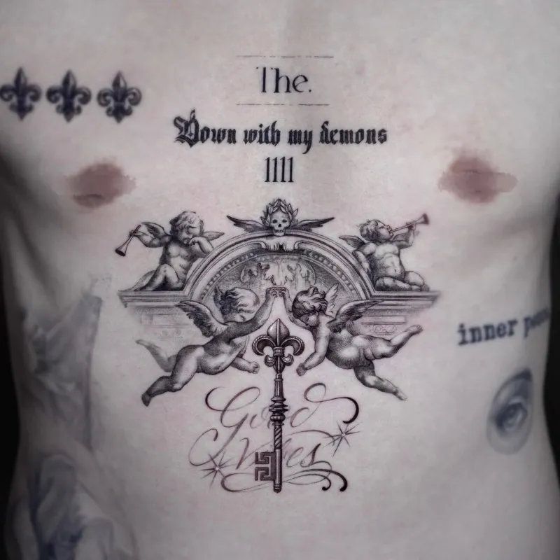 아기천사 키 릴리 타투