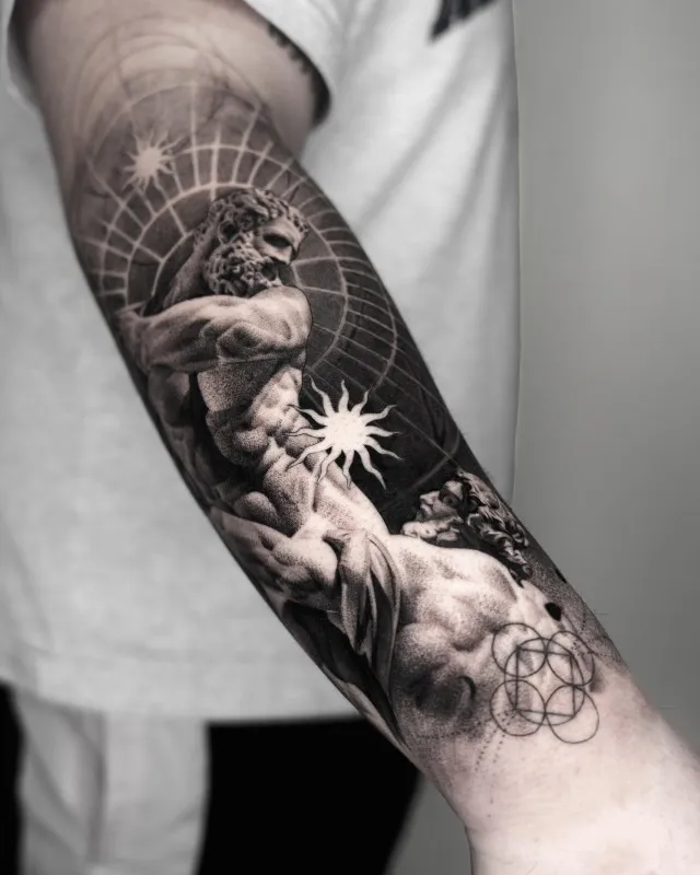 ⚡️기하학 배경 조각상⚡️ - 1