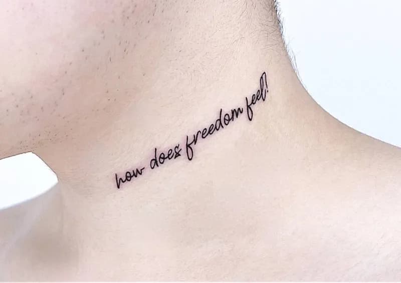 인천타투 주안타투 레터링타투 목타투