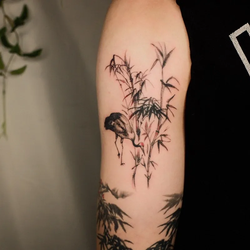 대나무와 학 팔타투 nimm_tattoo - 1