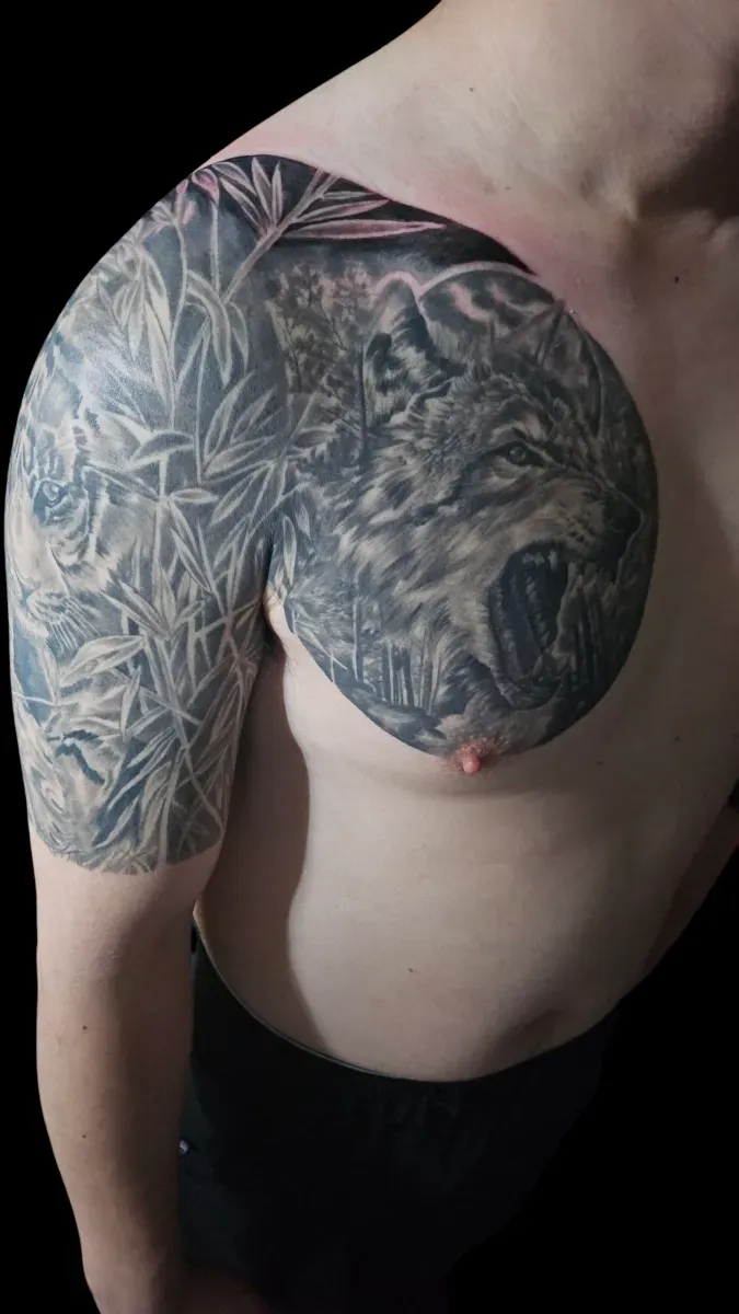 가슴반팔,안산타투