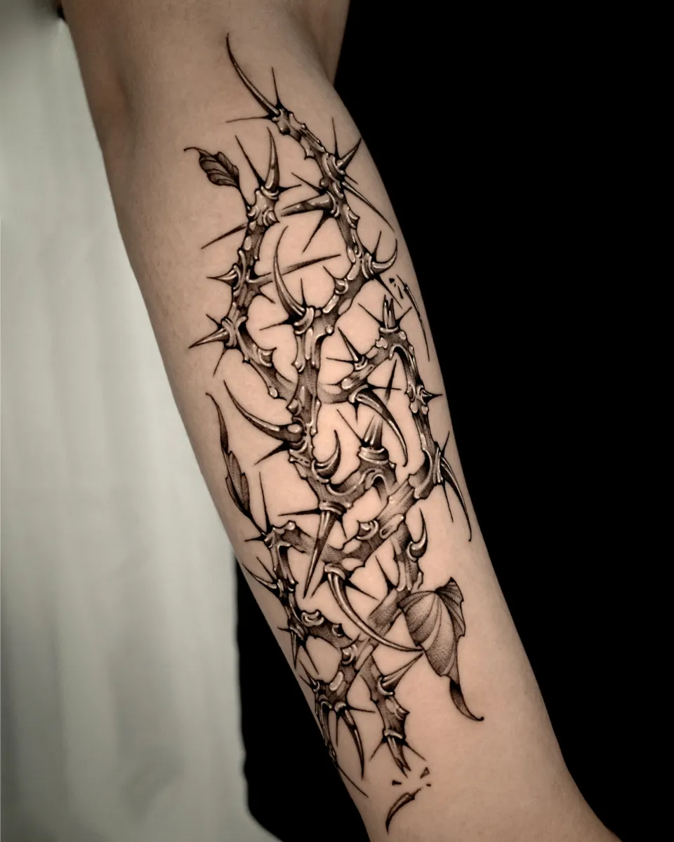 가시 타투 블랙워크 - 1