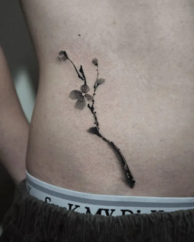 매화 동양화 타투