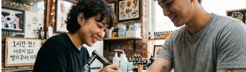 1시간 컷! 아프지 않고 빨리 끝나는 타투